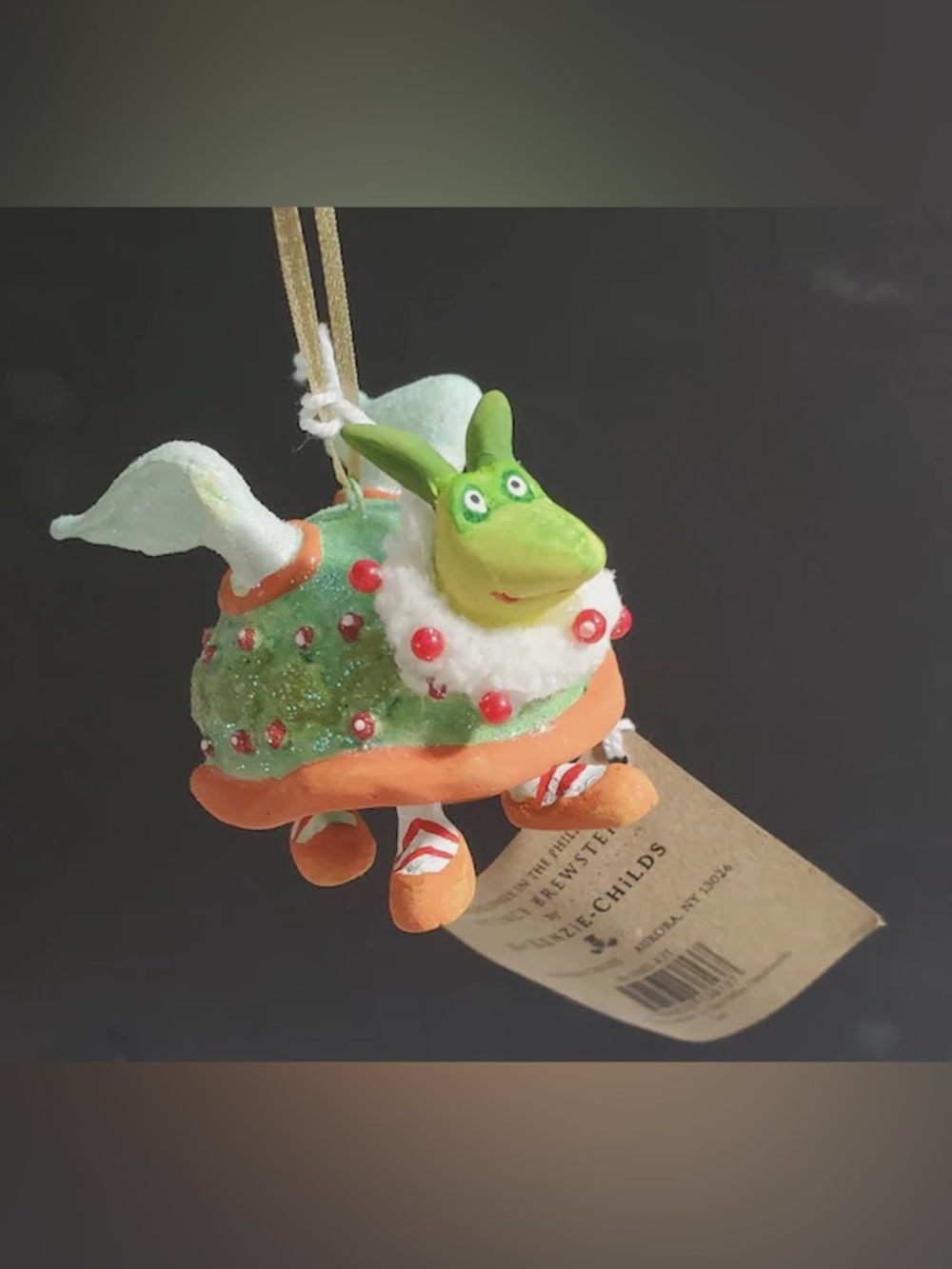 MACKENZIE-CHILDS|Patience Brewster 12 Days of Christmas Turtle Dove Ornament